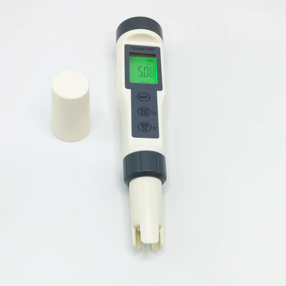 Multifunction 3 in 1 Water Quality Tester Pen Portable TEMP PH TDS Meter for Drinking Water