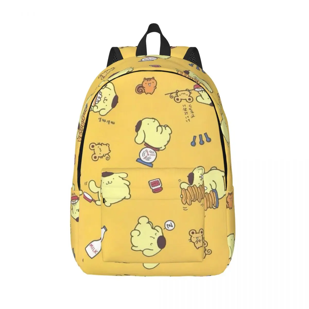 Pom Pom Purin Dog Teenage Backpack Lightweight High School Business Cute Cartoon   Daypack for Men Women Laptop Canvas Bags