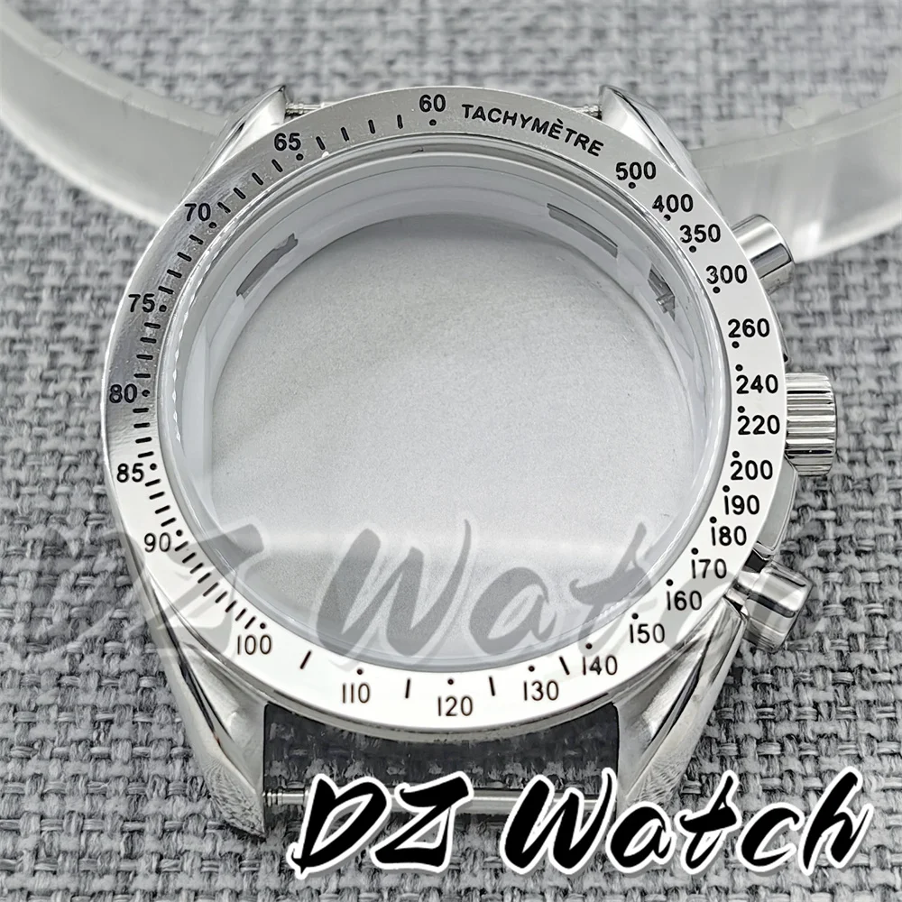 

DZ 40mm Silver Fixed Stainless Steel Chronograph Bezel Watch Case Accessories Watch Parts Fit For VK63 VK64 VK67 Quartz Movement