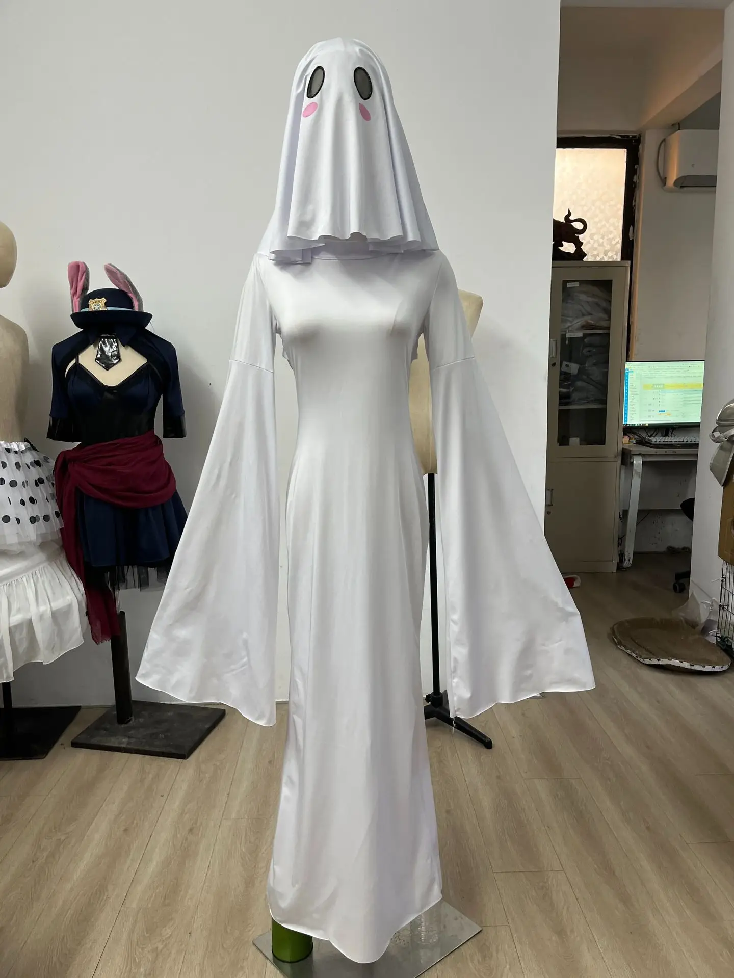 Original Cosplay Outfit Ghost Dress Full Set Long Sleeve Slim Fit Halloween Role Play Stage Performance Party Fancy Dress Women view 2