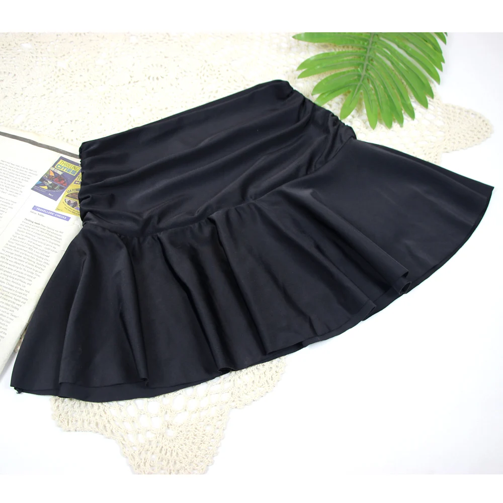 

Юбка-шорты с высокой талией, однотонная, для плавания, спорта, йоги, гимнастики, танцев, скрывающая живот, с защитой от просвечивания, женская, утягивающая