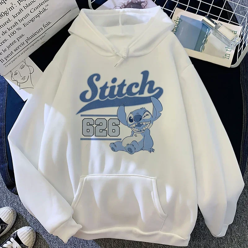 Disney Lilo Stitch Kawaii Funny Unisex felpe uomo donna Cute Stitch Anime Graphic felpa Streetwear Manga Hoody maschio femmina