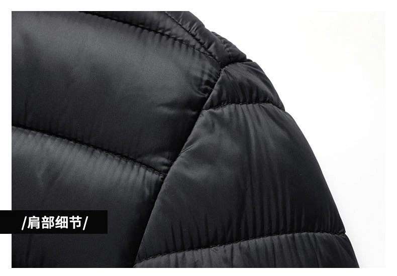 Men's winter jacket Simple stand collar Cotton coat New thick warm parkas