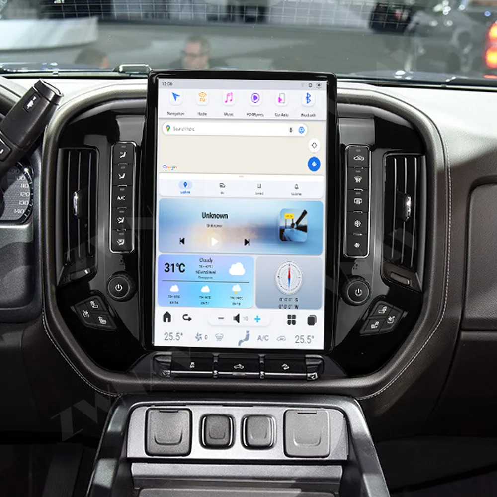 14.4 ''Android 13 สําหรับChevrolet Silverado /GMC 2014-2019 หน้าจอสัมผัสนําทางApple Carplayเครื่องเล่นมัลติมีเดีย 4Gรถวิทยุ