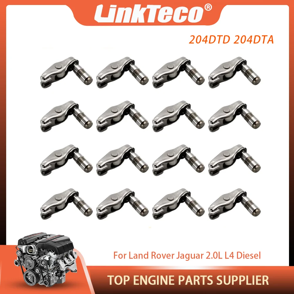 204DTD 204DTA 2.0L Engine Part 16Pcs Rocker Arm & Valve Lifter Fit 2.0 L L4 Diesel For Land Rover Range Rover Discovery Jaguar