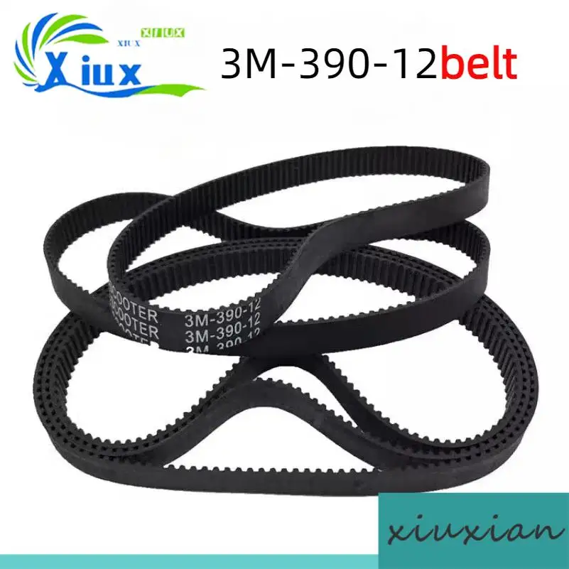 

3M-390-12 Drive Belt Durable Thickened Rubber Drive Belt Accessories for Electric Bike E-Bike Scooter Motorcycle