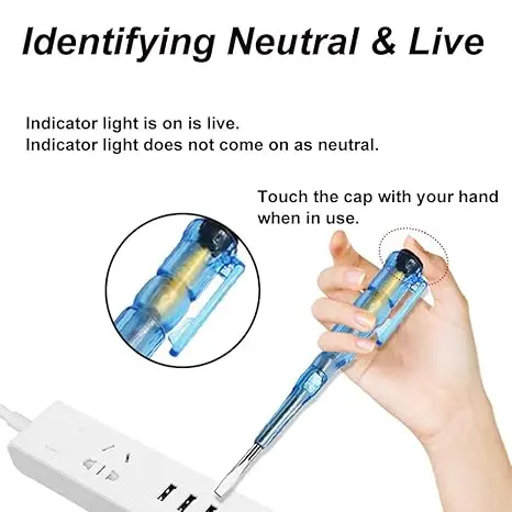 100-500V Voltage Detector Electroprobe Electric Alert Tester Volt Test Pen Plastic Handle Screwdriver Home Electricity Tools