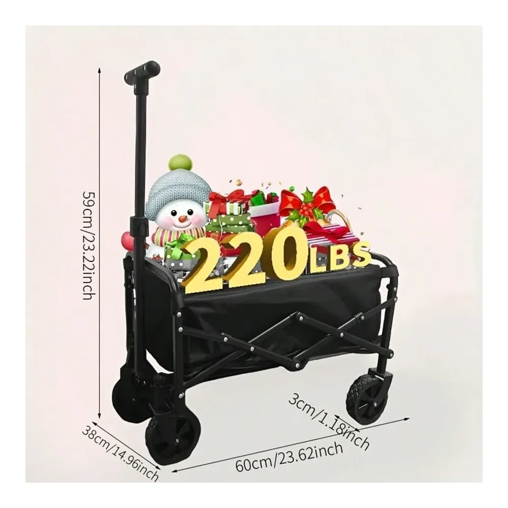 

Shopping Cart, Large Capacity Shopping Cart, Flexible Fully Foldable Pet Stroller, Heavy Duty MultiPurpose Shopping Cart For Gr