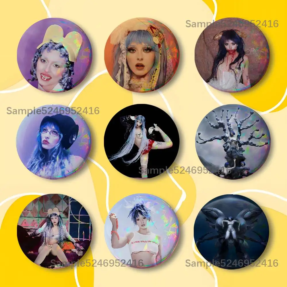 

A-Ashnikko Smoochies WEEDKILLER 25/32/44/58/75mm Round Creative Tinplate Figure Icon Badge Brooches for Backpack Decoration
