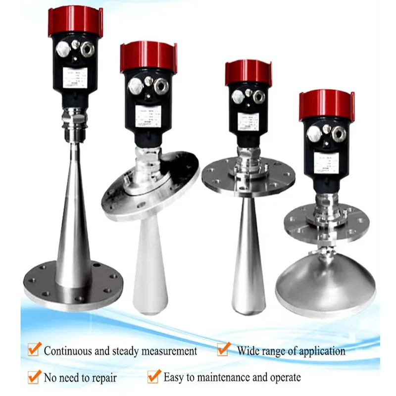 مستشعر قياس الاتصال المباشر، صلب، مسحوق، جزيئات، حبيبات سائلة ZHIAN-609 مقياس مستوى رادار الموجة الموجهة
