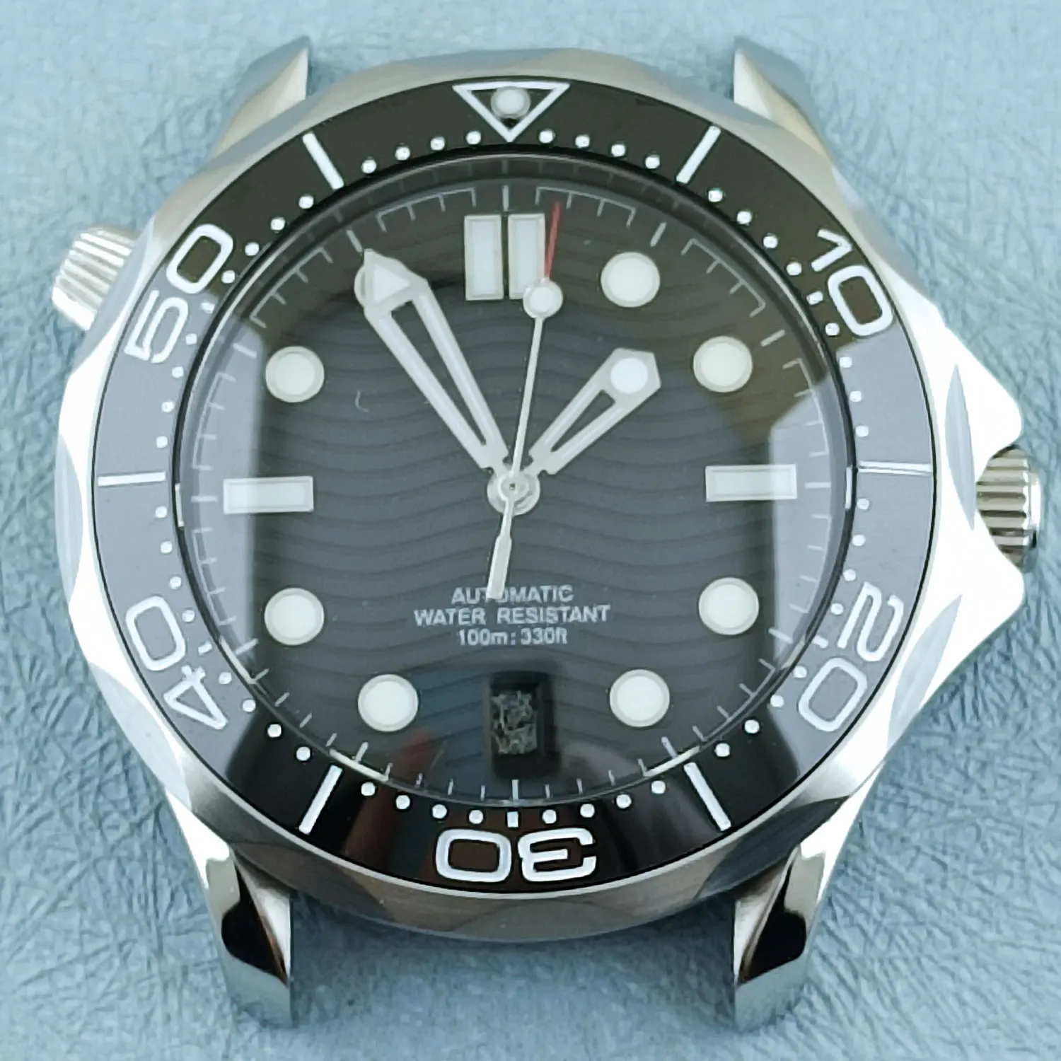 42mm Diving Watch Box Stainless Steel Sapphire Crystal Case for NH35 Automatic Movement Waterproof Transparent Back