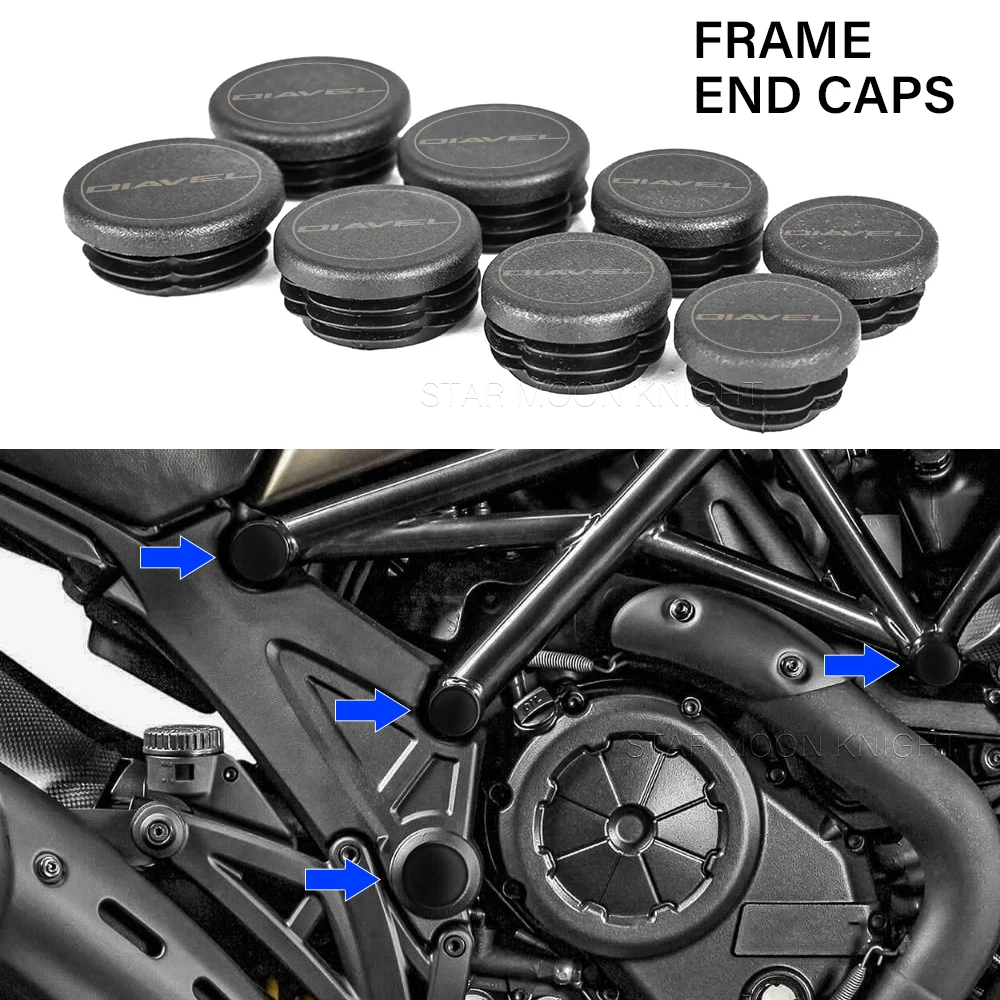 Diavel Cromo Motorcycle Frame End Cover For Ducati Diavel 1200 Carbon Dark 2011-2018 Decorative Cap Frame Hole Cover Caps Plug