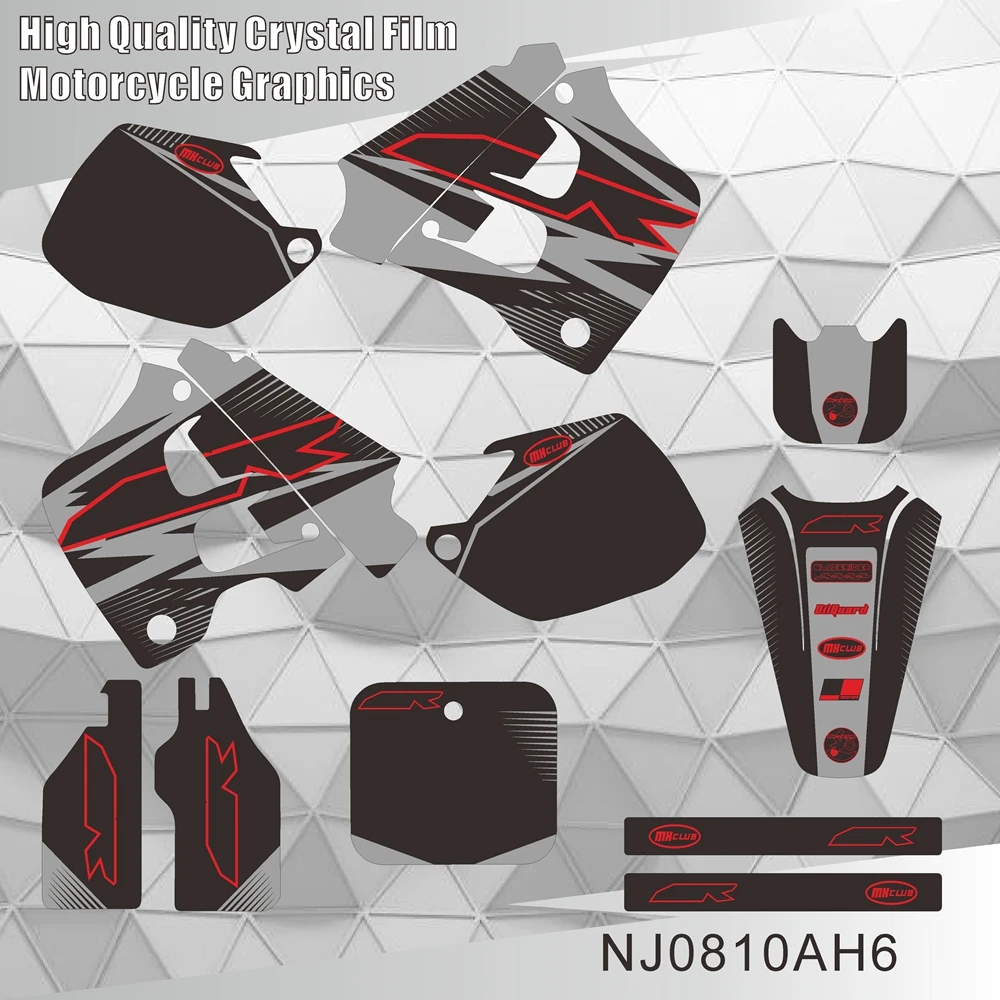 Naklejki Graficzne Kompletne Zestawy na Motocykl HONDA CR 125 1991 1992 CR 250 1990 1991 Tło Motocyklowe NJ0810AH