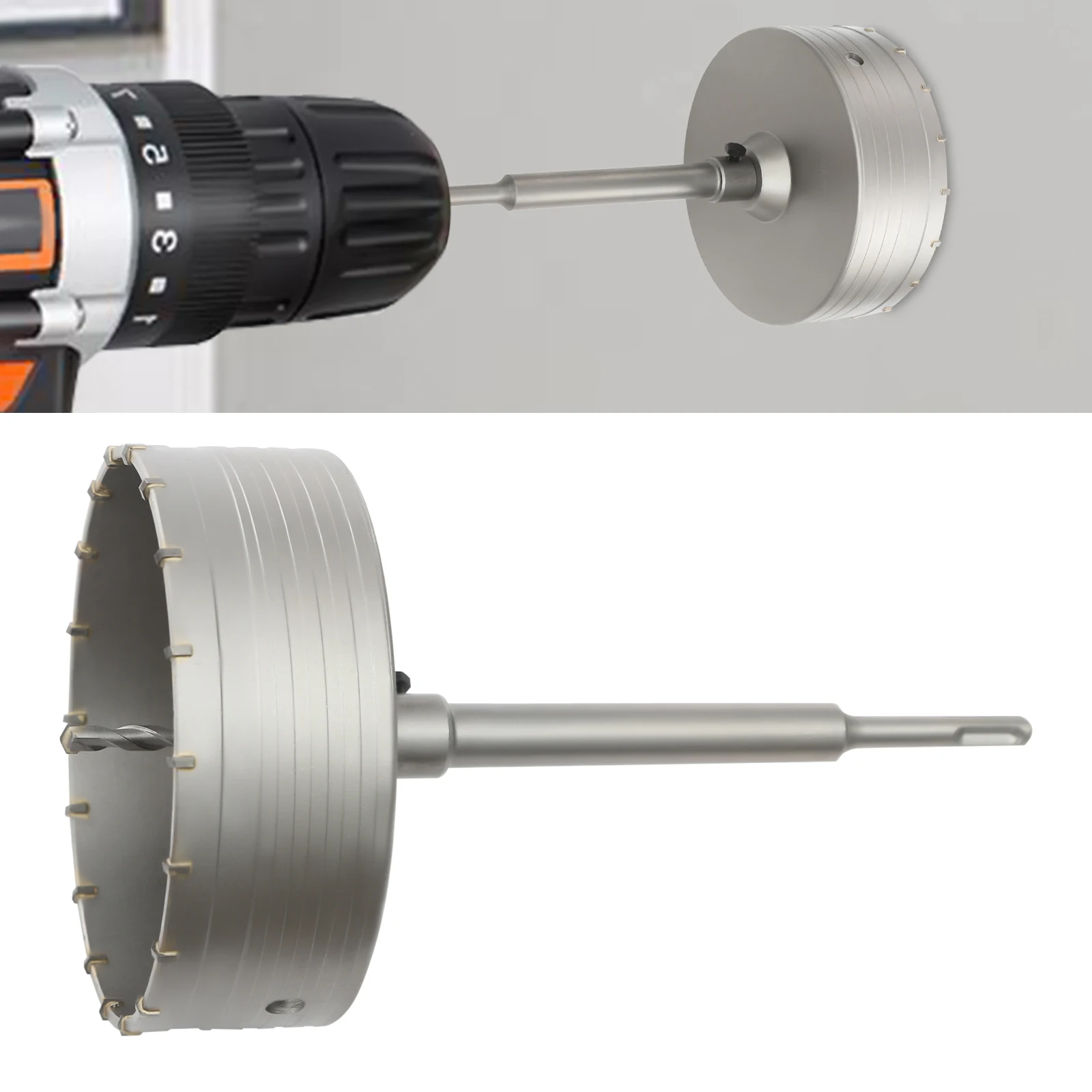 

Отверстие для кольцевой пилы для бетона 160 мм с комплектом открывания отверстий для шатуна, наконечник сверла, градус 135 °