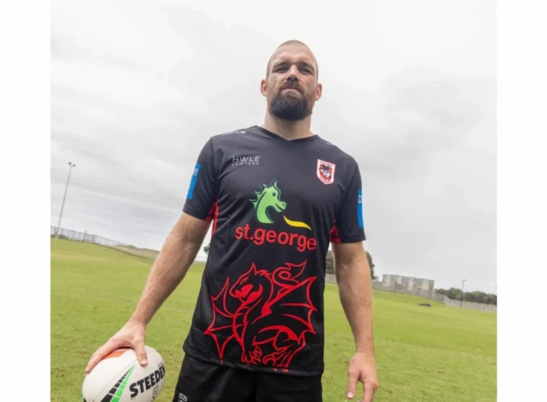 

Лидер продаж 2025, мужская футболка для регби St George ILL Dragons, классическая тренировочная рубашка, модная быстросохнущая спортивная рубашка S-6XL