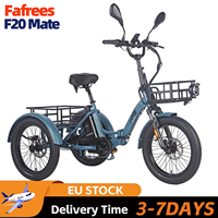 Fafrees F20 Mate Folding Electric Tricycle 500W 48V21Ah Removable Battery 20*3.0 Inch Tire Cargo Ebike With LCD Display IPX5