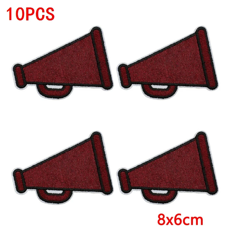 10 Stück Cheerleading-Pailletten-Stern-Aufnäher zum Aufbügeln für Kleidung, Cheer-Schleifen-Herz-Applikationen für Jacken, DIY – Detail 32