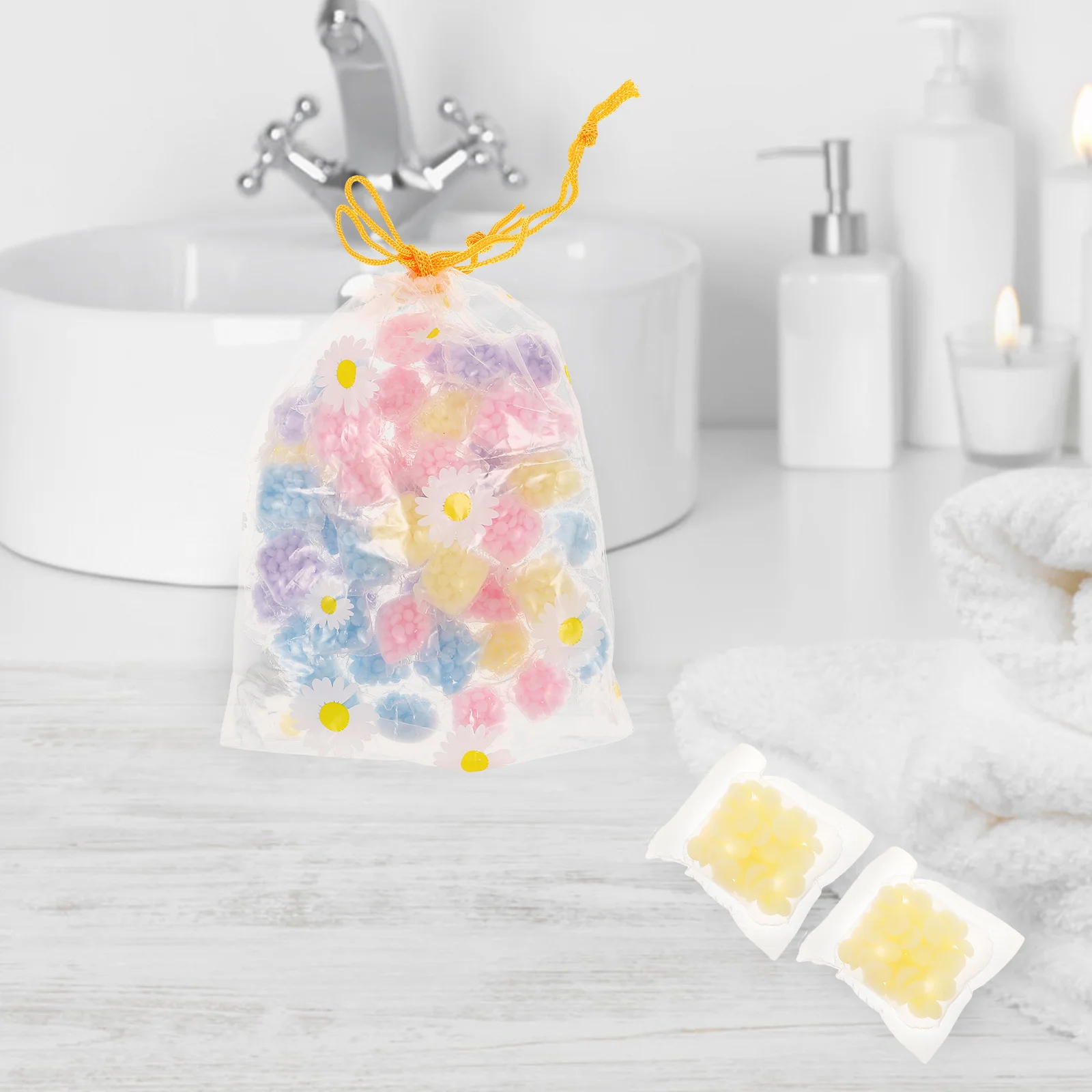 50 قطعة من أدوات التنظيف المعطرة المصنوعة من خرز العطر ومزيل العرق الطويل وغسل الملابس