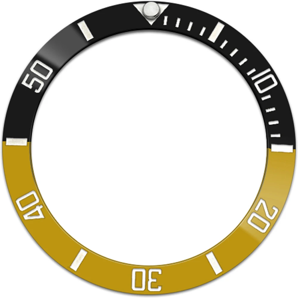 38 مللي متر-30.7 SUB/GMT السيراميك الحافة المنحدر ساعة حلقة 1-11/ 2-22/10-50Index SUB 007 الحلقة الخارجية استبدال أجزاء الساعة #6