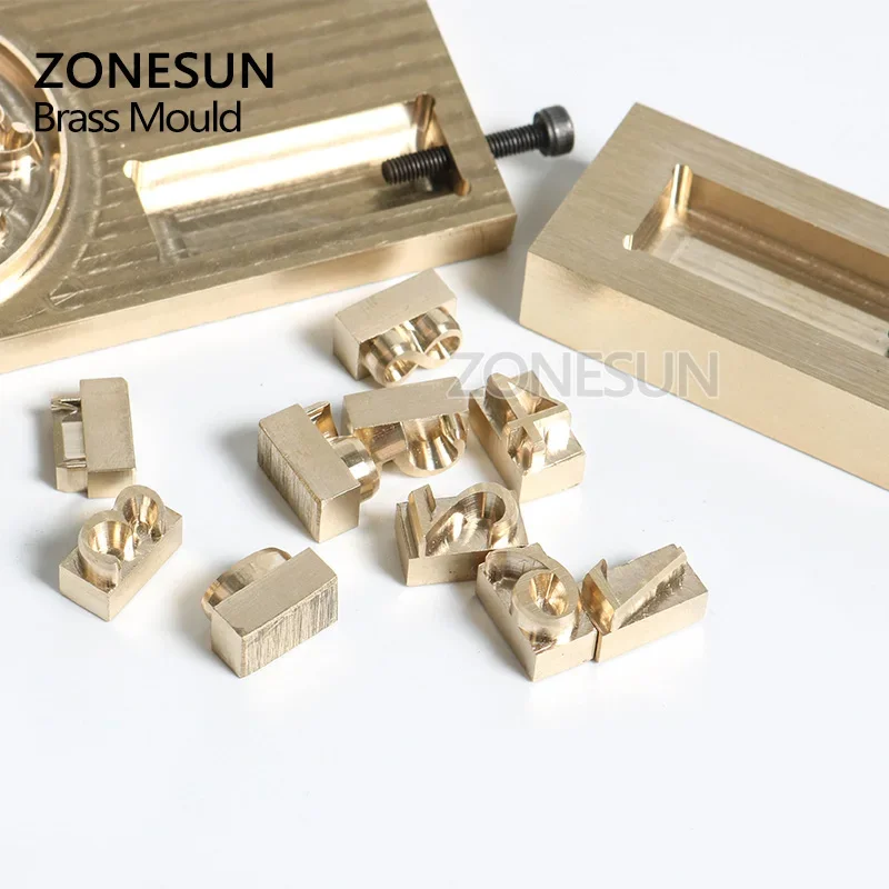 ZONESUN DIY Brass Stamp Mold Branding Iron Logo Hot Foil Stamping Mold For Leather PU Wood Paper Initial Number Changeable