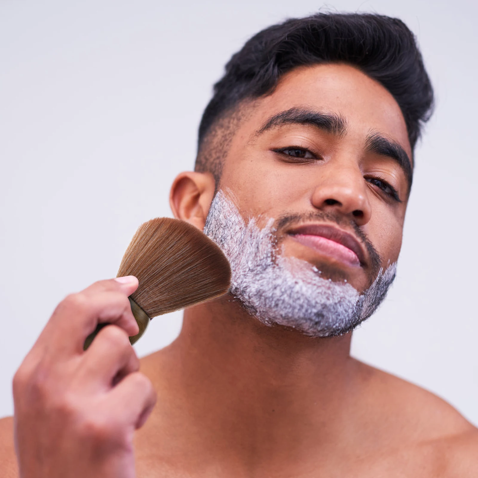 

1PC Men's Beard Shaving Brush Fine Lather Wooden Handle Portable Mustache Cleaning Tool Perfect Gift Valentine Father