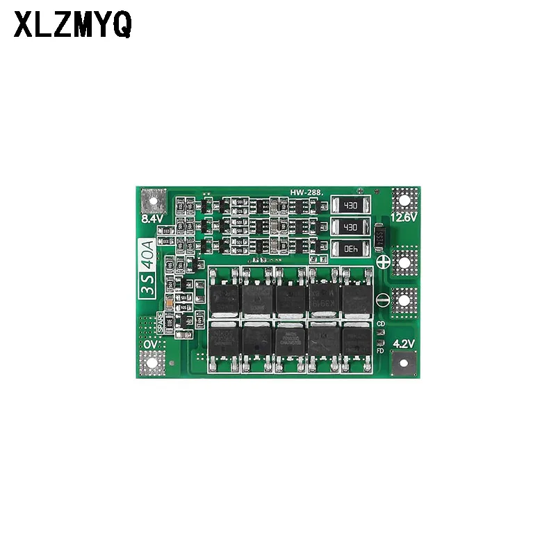 10pcs 3S 4S 40A 60A Li-ion Lithium Battery Charger Protection Board For Drill Motor 11.1V 12.6V/14.8V 16.8V Enhance Balance