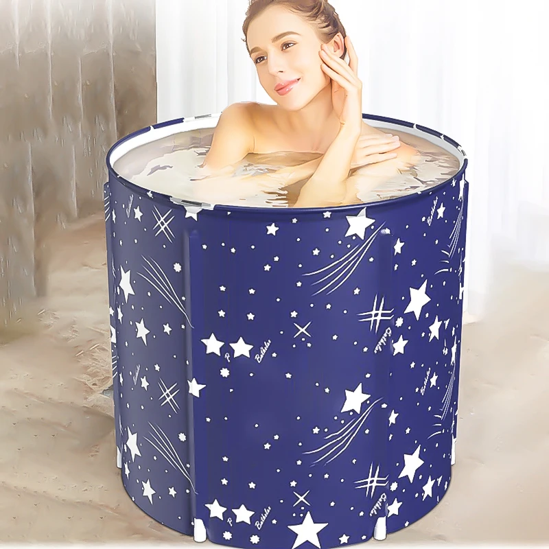 Portable Bathtub Folding Bath Bucket Thicken Shower Tub Swimming Pool Bathroom Water SPA