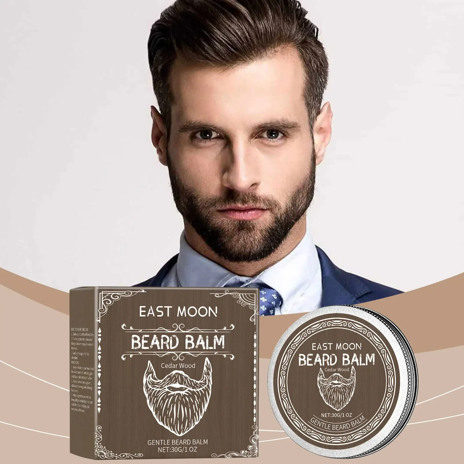 EAST MOON-93.Beard Care for Men, Warm, Beard Care Cream, Nourrit Beard Baume for Men, Natural Lasting, Lasting Care