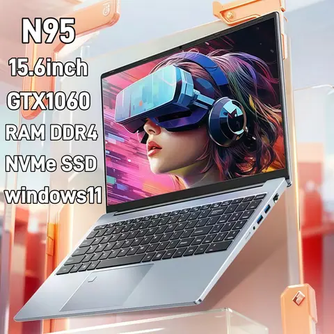 Intel N95 gtx1060 Laptop da gioco da 15,6" computer portatile notebook PC 32 GB DDR4 1 TB SSD laptop Gamer Windows11 Tastiera retroilluminata