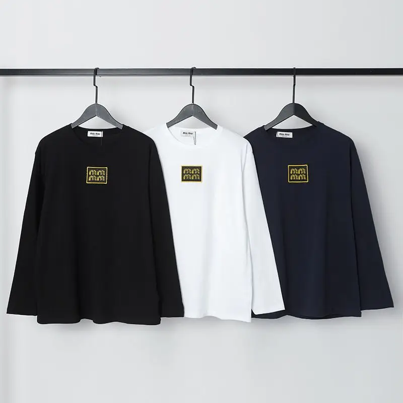 

2025 Official Spring Season Sports Top Men Women's Lazy Style Base Cotton Long Sleeved T-shirt Cotton Sweatshirt Loose Fit