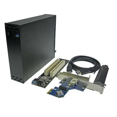 Black Pci-E to Pci Adapter Card Slot Expansion Converter Compatible with Intel AMD for Control Capture Sound Cards - Factory Pri
