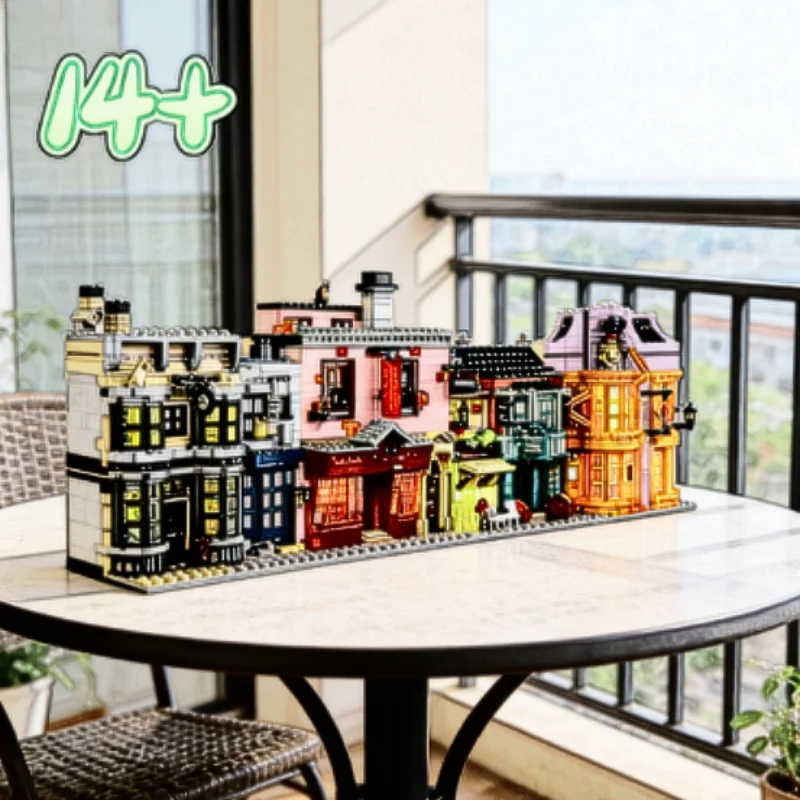 

2026 New 5544pcs Movie Game Harry Wizarding World Shops Diagon Alley Building Blocks Model Toys Christmas Birthday Gifts