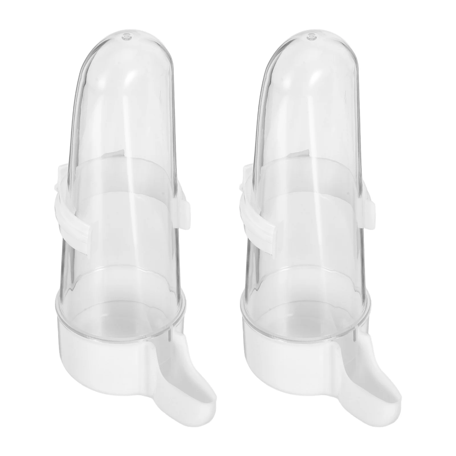 

2Pcs Automatic Bird Water Feeder Cage Parakeet Plastic Parrot Automatic Drinking Waterer Outdoor Weatherproof Bird Food