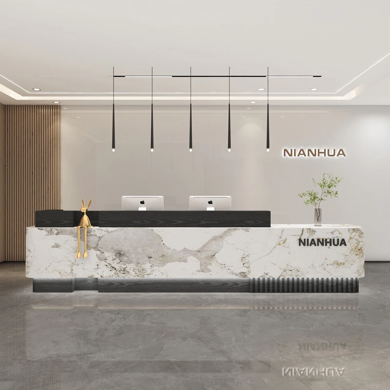 

Executive Restaurant Reception Desks Modern Shop Beauty Bar Luxury Long Reception Desks Design Mostrador Commercial Furniture