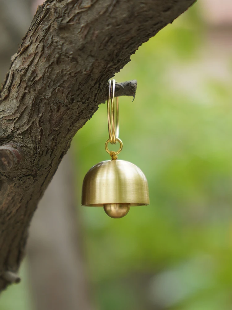 Pure Brass Bell Ornament Hanging DIY Material Cisas Anti-Theft Door Bell Sound er Simple Modern Sle Home Decor - view 5