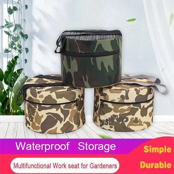 Ultra-light Wearable Gardening Stool Outdoor Fishing Chair Bag Camping Stool Portable Backpack Cooler Insulated Picnic Bag Hikin