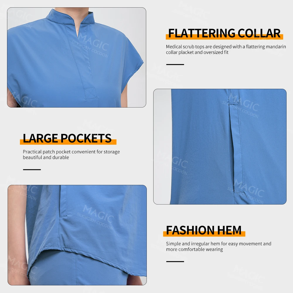 Pet Grooming Veterinary Scrubs Women Uniforms Pharmacist Medical Clothes for Men and Women Health Service Nursing Work Clothing