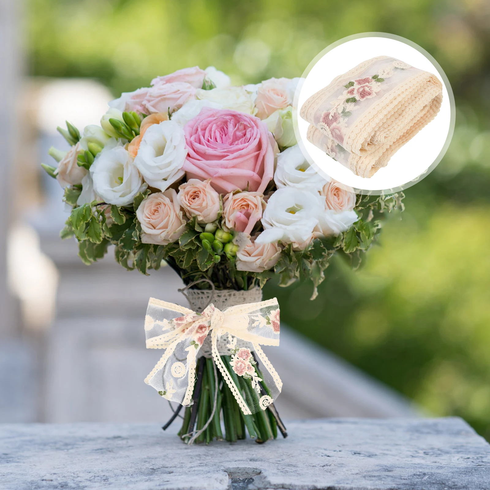 

Embroidery Lace Trim 15 Yards Cotton Flower Vintage Material for DIY Sewing Crochet Bridal Party Edging Fabric Ribbon