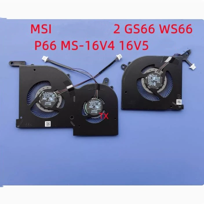 Free shipping new suitable for MSI Jue Ying 2 GS66 WS66 P66 MS-16V4 16V5 cooling fan notebook