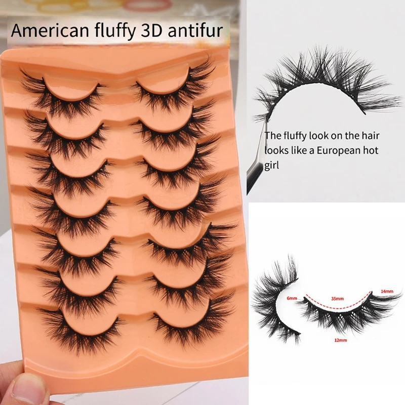 7 Pairs Mink Eyelashes Invisible Band Fairy Lashes Extension Natural False Eyelashes 3D Wispy Fake Lashes