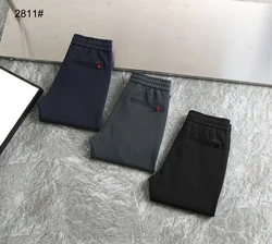 BILLIONAIRE BLKA CPTG Pants Cotton thick 2025 Autumn Winter new Mid waist straight comfortable elastic Size M-4XL Long Pants