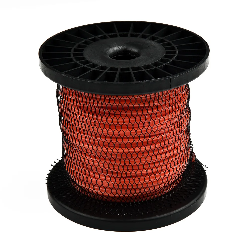 50m 2.7mm Mowing Nylon Grass Trimmer Rope Brush Cutter Strimmer- Line Round Brushcutter Trimmer Cord Line Wire Orange Color