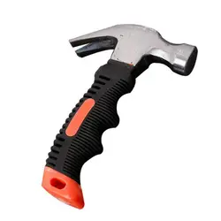 8oz Mini Small Stubby Portable Short Magnetic Claw Hammer And Nails Tools Car Window Breaker Rescue Emergency Safety Escape