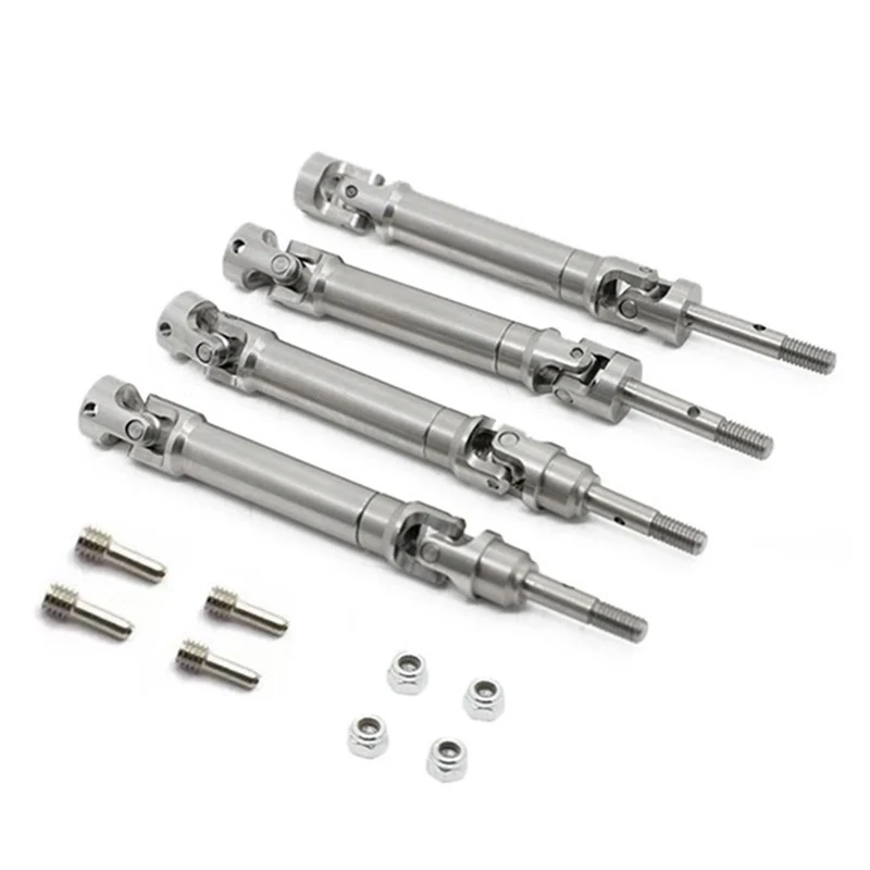 

4pcs Stainless Steel Front and Rear Drive Shaft Driveshaft CVD for 1/10 Traxxas Slash 4X4 2WD Rustler Stampede Upgrade Parts