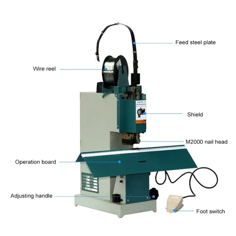New Electric TSD-B5 Iron Wire Stapler Horse Riding Nail Binding Machine M2000 Binding Head High-speed Horse Riding And Flat Bind