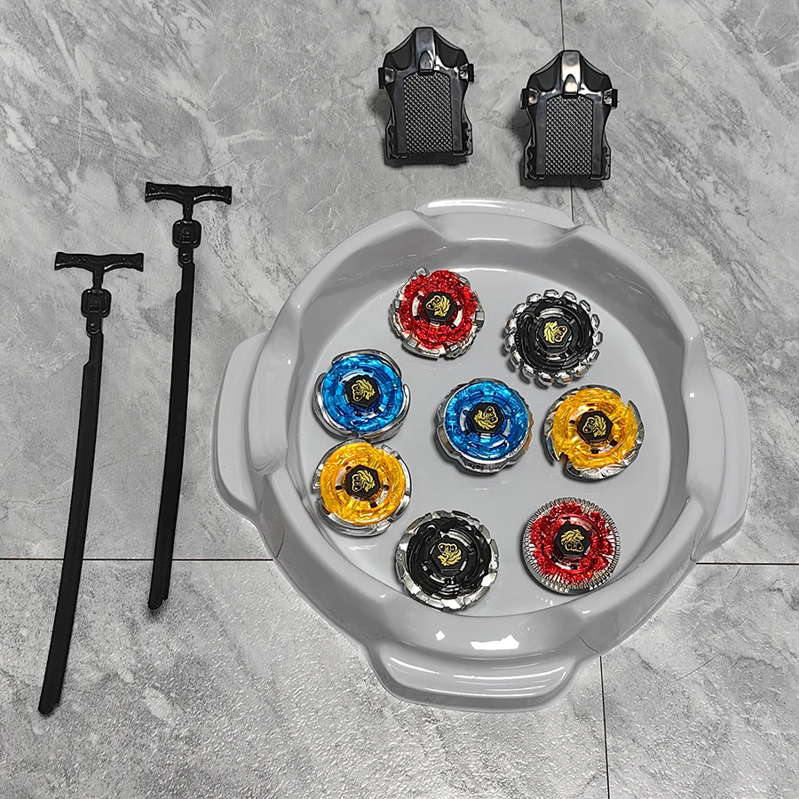 

Children's two person battle gyro toy set, launcher+gyro and battle disc, parent-child interaction and social toys