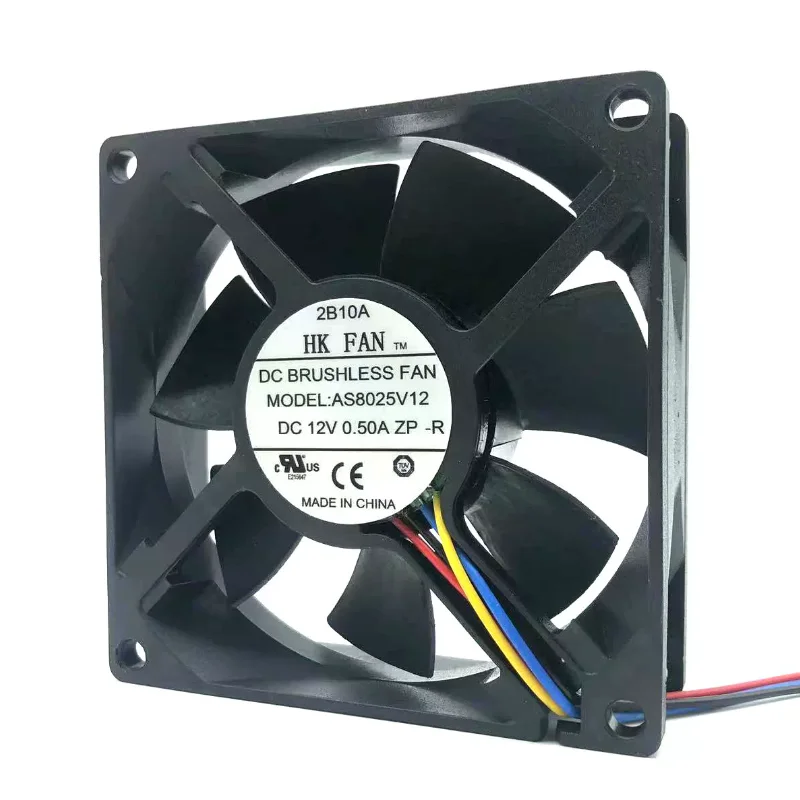HK FAN AS8025V12 DC12V 0.50A 8CM 8025 UPS Cooling Fan