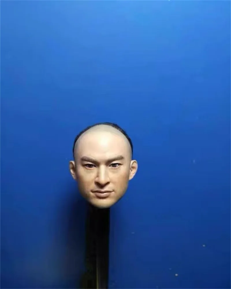

1/6 Ancient Soldier Steve Ma Head Carving Qing Dynasty Whip Hair Planting Model Toy For 12'' Action Figure Body In Stock