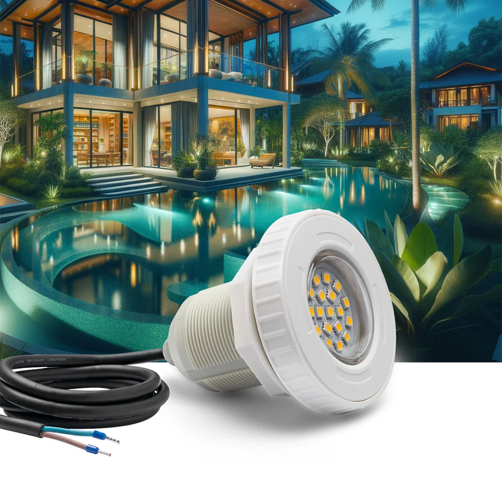 تحت الماء ضوء سبا الفينيل بطانة الألياف الزجاجية الخرسانة أدى أضواء حمام السباحة #1