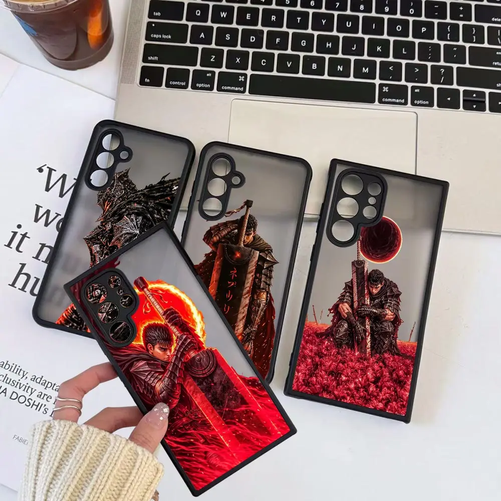 

New Berserk Guts Griffith Anime Phone Case for Samsung Galaxy S25 S24 Ultra S21 S20 S22 S23 Fe Note 20 10 Ultra Plus Copue Cover